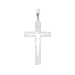 Krzyżyk srebrny z wizerunkiem Jezusa MO147