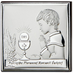 Obrazek Srebrny pamiątka pierwszej komunii świętej dla chłopca 842
